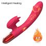 Wibrator-Silicone Vibrator USB, 10 vibration modes, Heating - 10