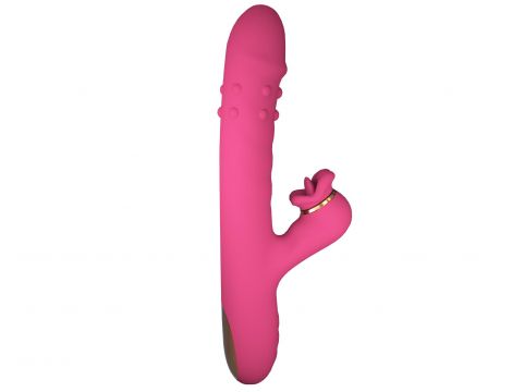 Silicone Vibrator - 7 rotating functions and 7 licking functions