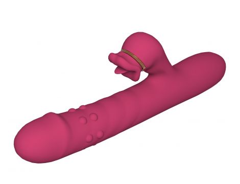 Silicone Vibrator - 7 rotating functions and 7 licking functions - 6