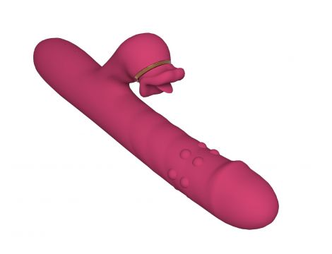 Silicone Vibrator - 7 rotating functions and 7 licking functions - 5