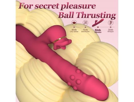 Silicone Vibrator - 7 rotating functions and 7 licking functions - 8