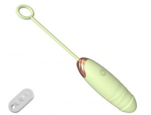 Jajko wibrujące silikonowe z podgrzewaniem B Series Fox zielone USB 21cm