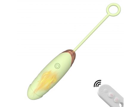 Jajko wibrujące silikonowe z podgrzewaniem B Series Fox zielone USB 21cm - 5