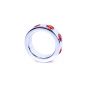 Pierścień-Metal Cock Ring with Red Diamonds Small - 3