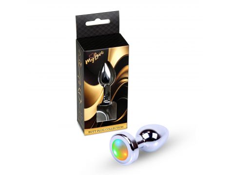 Biżuteria analna stalowa LED disco MyLove Toys 7 cm - 3