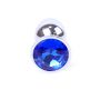Biżuteria analna stalowa MyLove Toys ciemnieniebieska z diamentem 7 cm - 2