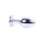Biżuteria analna stalowa MyLove Toys ciemnieniebieska z diamentem 7 cm - 6