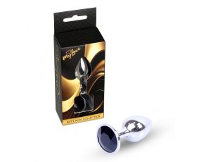 Korek analny srebrny MyLove Toys z diamentem 7 cm