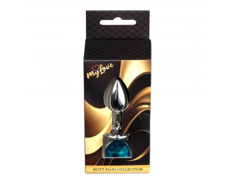 Biżuteria analna srebrna MyLove Toys jasnoniebieska 7 cm - 4