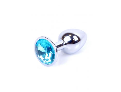 Biżuteria analna srebrna MyLove Toys jasnoniebieska 7 cm - 6