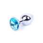 Biżuteria analna srebrna MyLove Toys jasnoniebieska 7 cm - 7