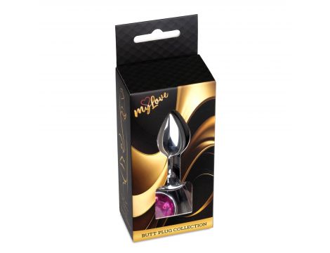 Biżuteria analna srebrna MyLove Toys różowa 7 cm - 2