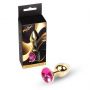 Stalowy korek analny z diamentem MyLove Toys różowy 7 cm - 4