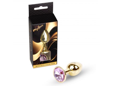 Złoty korek analny z diamentem MyLove Toys 7 cm - 3