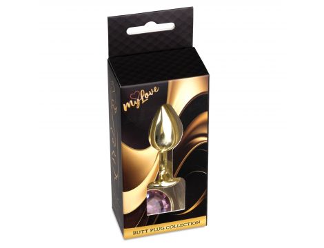 Złoty korek analny z diamentem MyLove Toys 7 cm