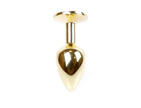 Złoty korek analny z diamentem MyLove Toys 7 cm - 6