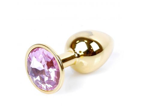 Złoty korek analny z diamentem MyLove Toys 7 cm - 8