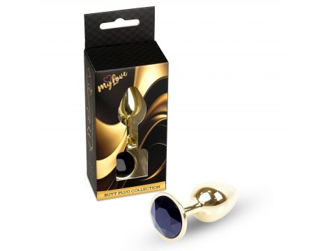 Biżuteria analna stalowa MyLove Toys czarny diament 7 cm - 3