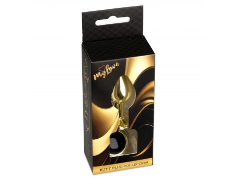 Biżuteria analna stalowa MyLove Toys czarny diament 7 cm
