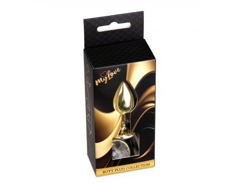 Biżuteria analna złota z diamencikiem MyLove Toys 7 cm - 6