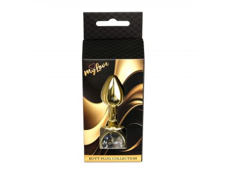 Biżuteria analna złota z diamencikiem MyLove Toys 7 cm - 2
