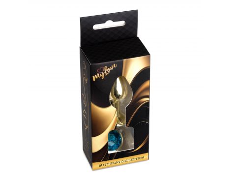 MyLove Toys - Złoty Plug Jewellery - Jasnoniebieski - 3