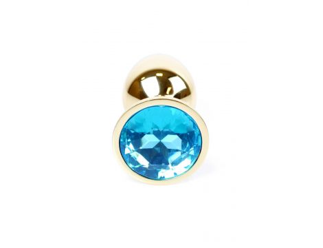 MyLove Toys - Złoty Plug Jewellery - Jasnoniebieski - 4
