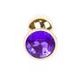 Biżuteria analna ze stali MyLove Toys fioletowa diament 7 cm - 2