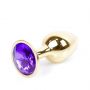 Biżuteria analna ze stali MyLove Toys fioletowa diament 7 cm - 11