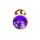 Biżuteria analna ze stali MyLove Toys fioletowa diament 7 cm