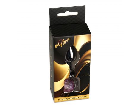 Biżuteria analna srebrna z diamentem MyLove Toys 7 cm - 2