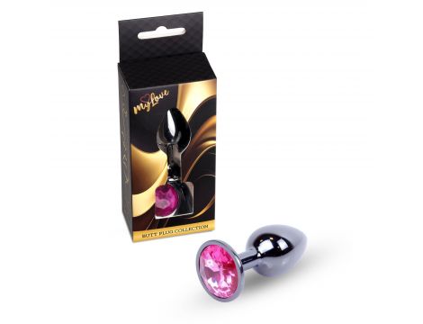 Biżuteria analna MyLove Toys ciemnosrebrna różowa - 3