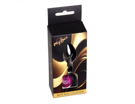 Biżuteria analna MyLove Toys ciemnosrebrna różowa