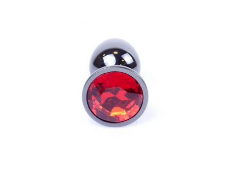 Biżuteria analna stalowa MyLove Toys srebrna czerwona 7 cm - 4