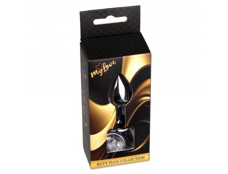 Biżuteria analna srebrna z diamencikiem MyLove Toys 7 cm - 4