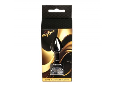 Biżuteria analna srebrna z diamencikiem MyLove Toys 7 cm - 5