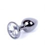 Biżuteria analna srebrna z diamencikiem MyLove Toys 7 cm - 9