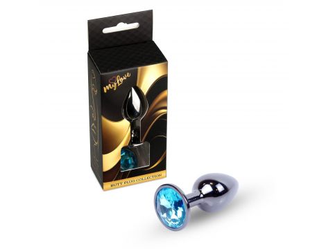 Biżuteria analna stalowa MyLove Toys jasnoniebieska 7 cm - 2