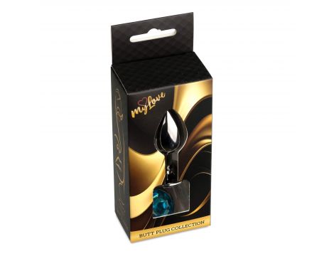 Biżuteria analna stalowa MyLove Toys jasnoniebieska 7 cm - 3