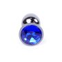 Biżuteria analna stalowa MyLove Toys srebrna niebieska 7 cm - 3
