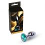 Biżuteria analna MyLove Toys ciemnosrebrna zielona - 4