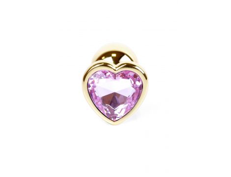 Korek analny złoty serce z diamentem MyLove Toys 7 cm - 2