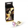 Korek analny złoty serce z diamentem MyLove Toys 7 cm - 4