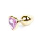 Korek analny złoty serce z diamentem MyLove Toys 7 cm - 8