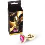 Stalowy korek analny Gold Heart MyLove Toys różowy 7 cm - 3