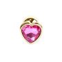 Stalowy korek analny Gold Heart MyLove Toys różowy 7 cm - 5