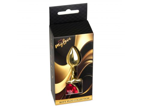 Biżuteria analna MyLove Toys Złote Serce Czerwony 7 cm - 3