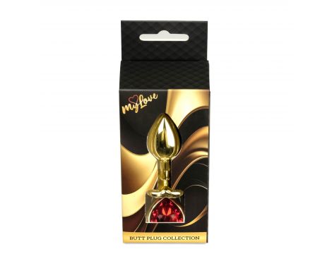 Biżuteria analna MyLove Toys Złote Serce Czerwony 7 cm - 2