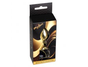 Biżuteria analna Gold Heart MyLove Toys czarna 7 cm