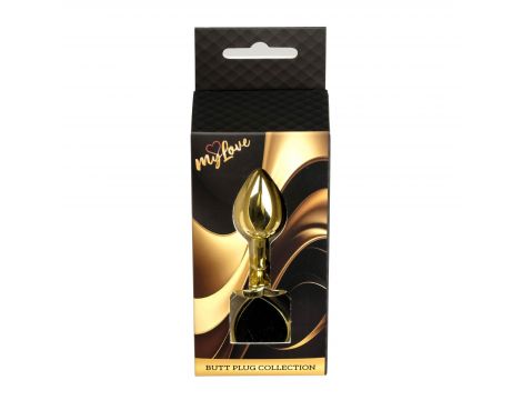 Biżuteria analna Gold Heart MyLove Toys czarna 7 cm - 2